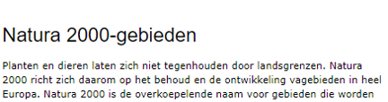 Natura2000 Gebieden